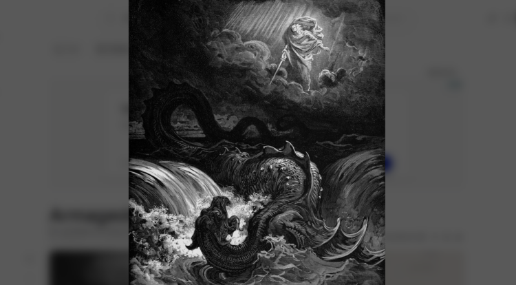 Armageddon par Gustave Dorée. Destruction du Léviathan