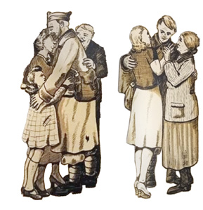 Retour des prisonniers de guerre. Dessin Jean Morin 1945 © Collection Centre national Jean Moulin